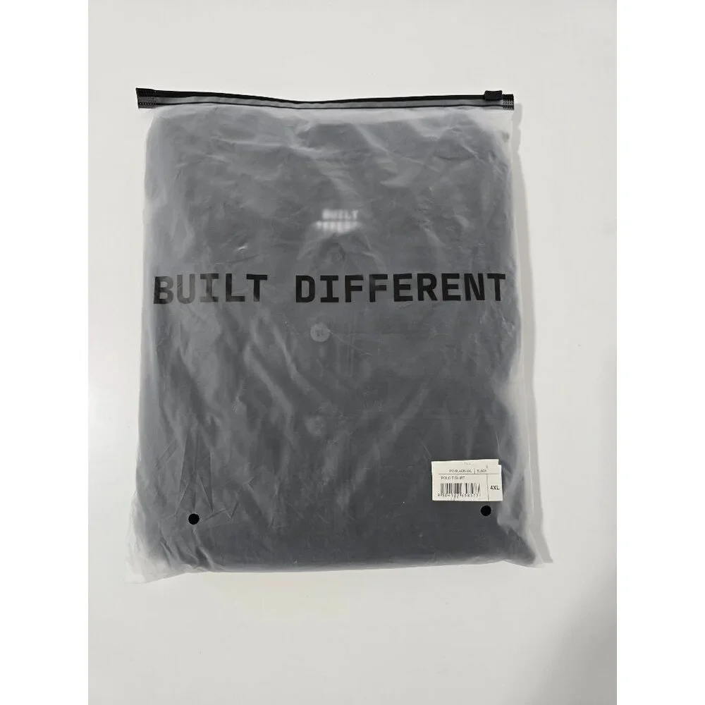 Built Different Black Polo‎ Size 4XL